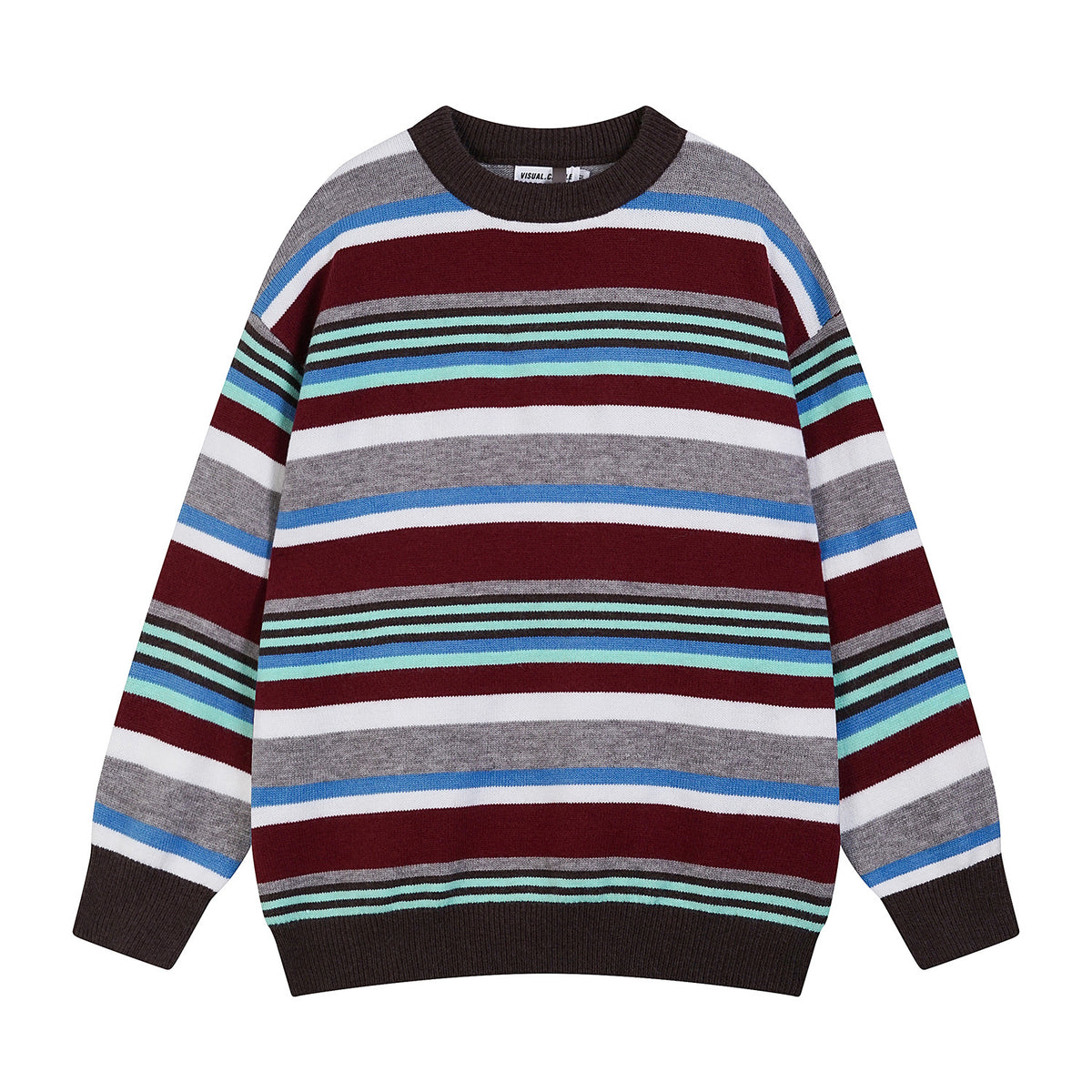 Contrasting striped sweater