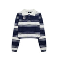 Contrasting striped sweater