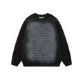 Color gradient letter sweater with contrasting colors