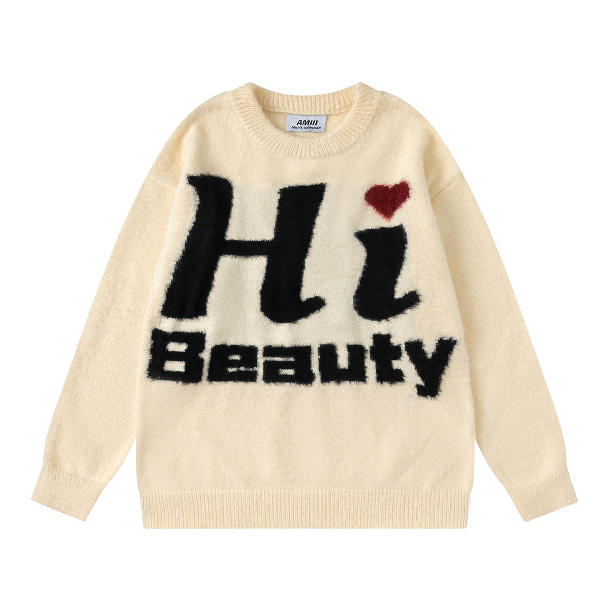English letter jacquard sweater