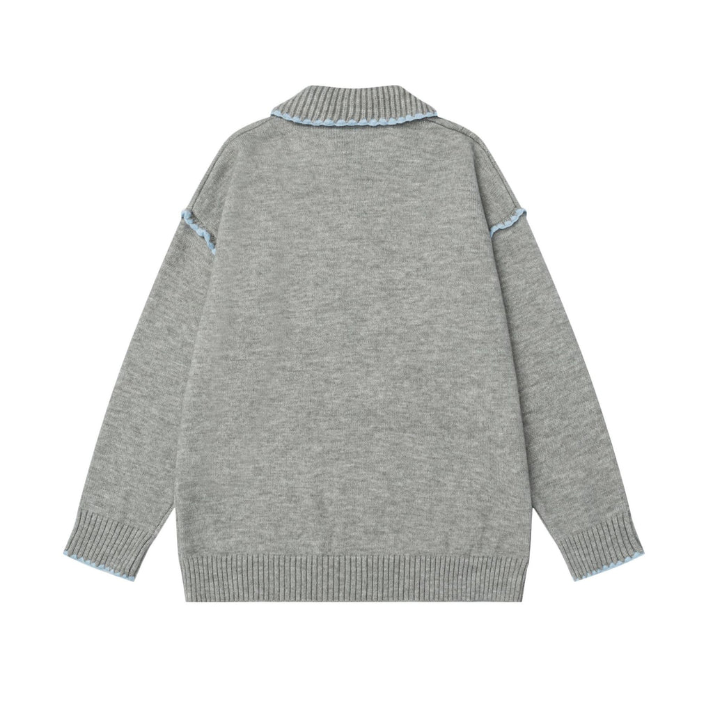 Plush puppy design sweater
