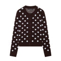 Polka dot round neck sweater