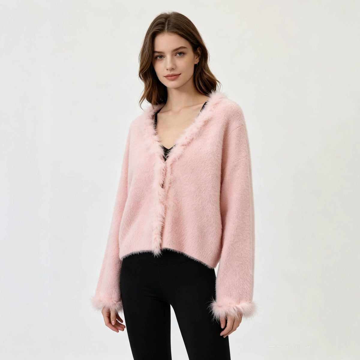 Long sleeved cardigan sweater for women
