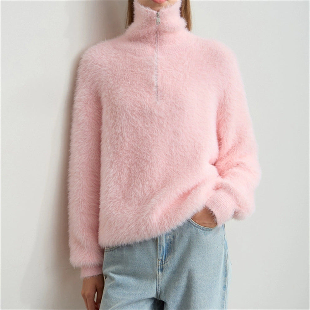 High neck sweater for women