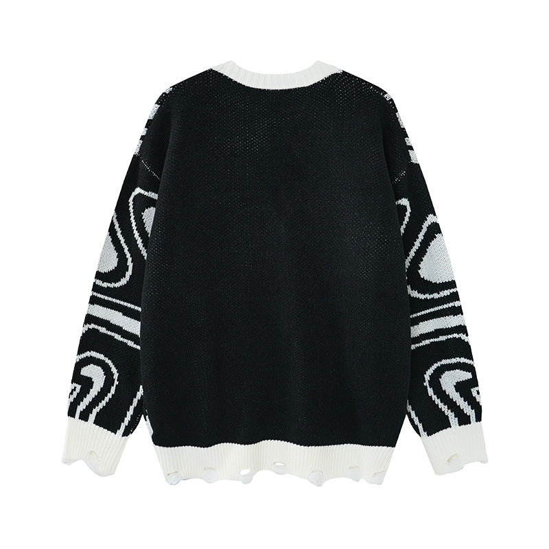 Ripple contrasting jacquard jacket