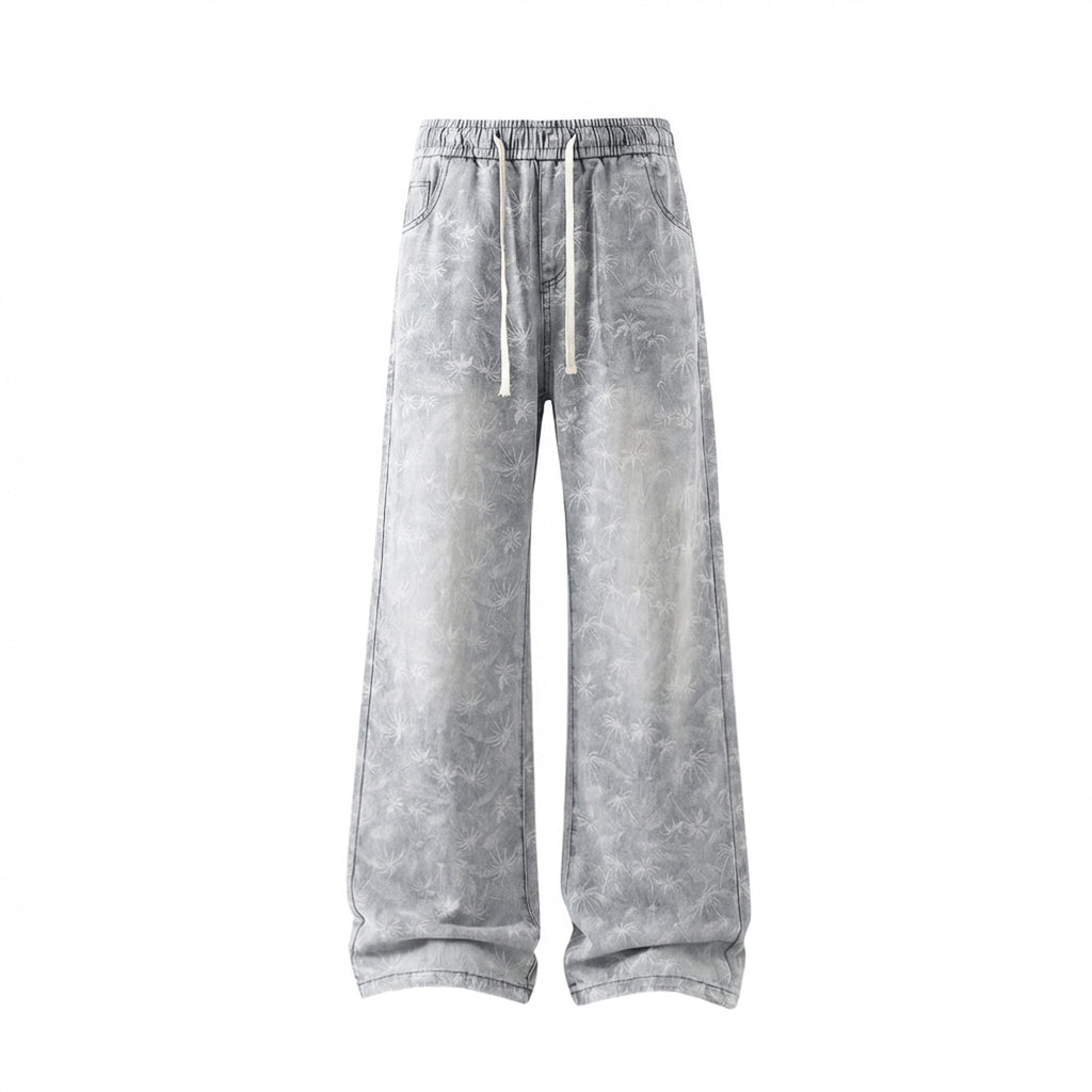 Lightweight Linen-Style Straight Leg Jeans for Men