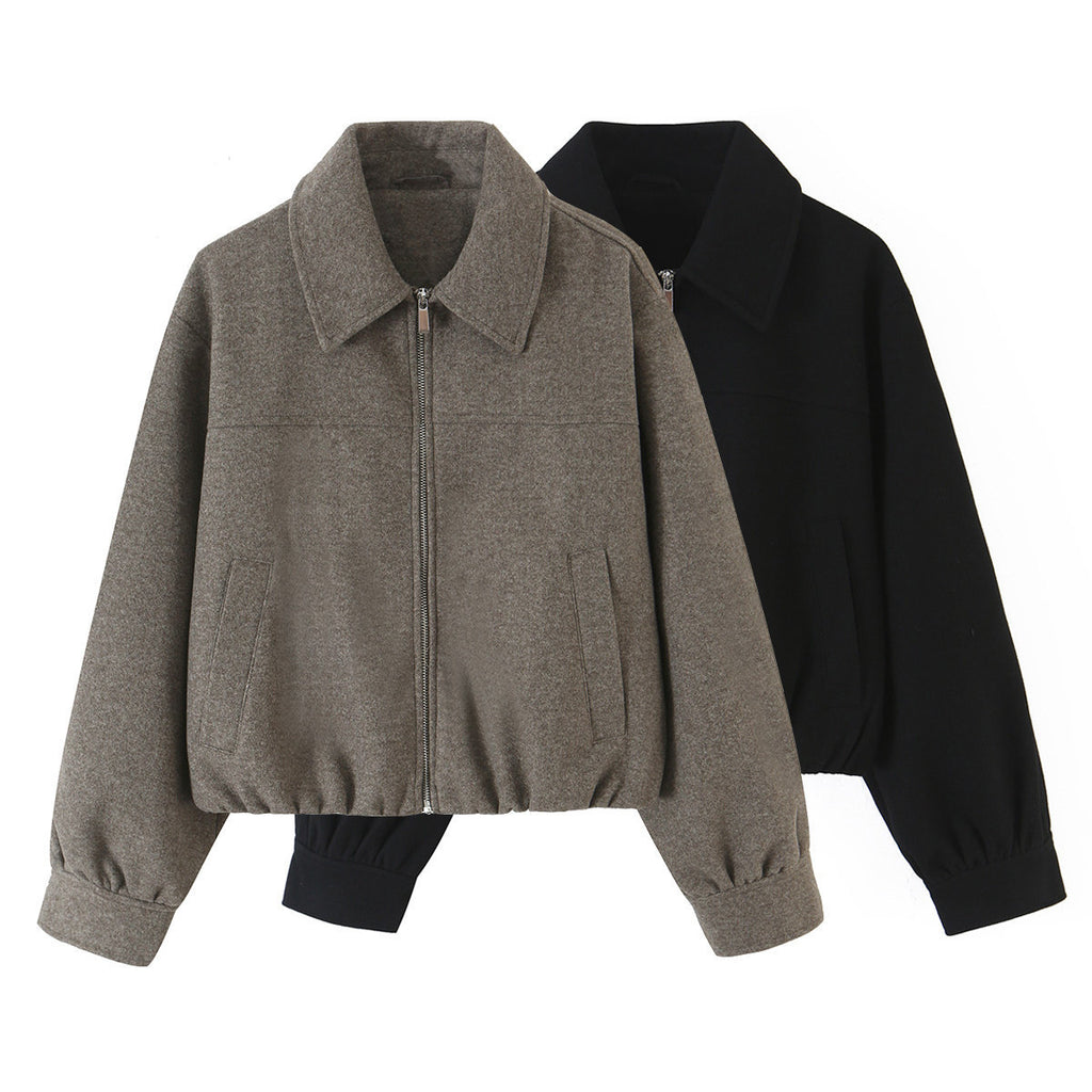 Zipper long sleeved jacket