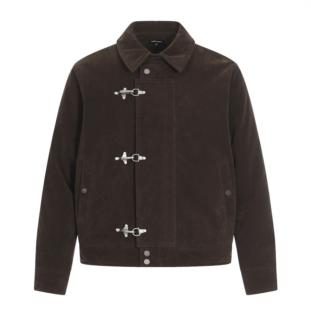 Airplane buckle short jacket