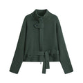 Half high collar zipper cardigan sweater