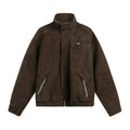 PU leather motorcycle jacket