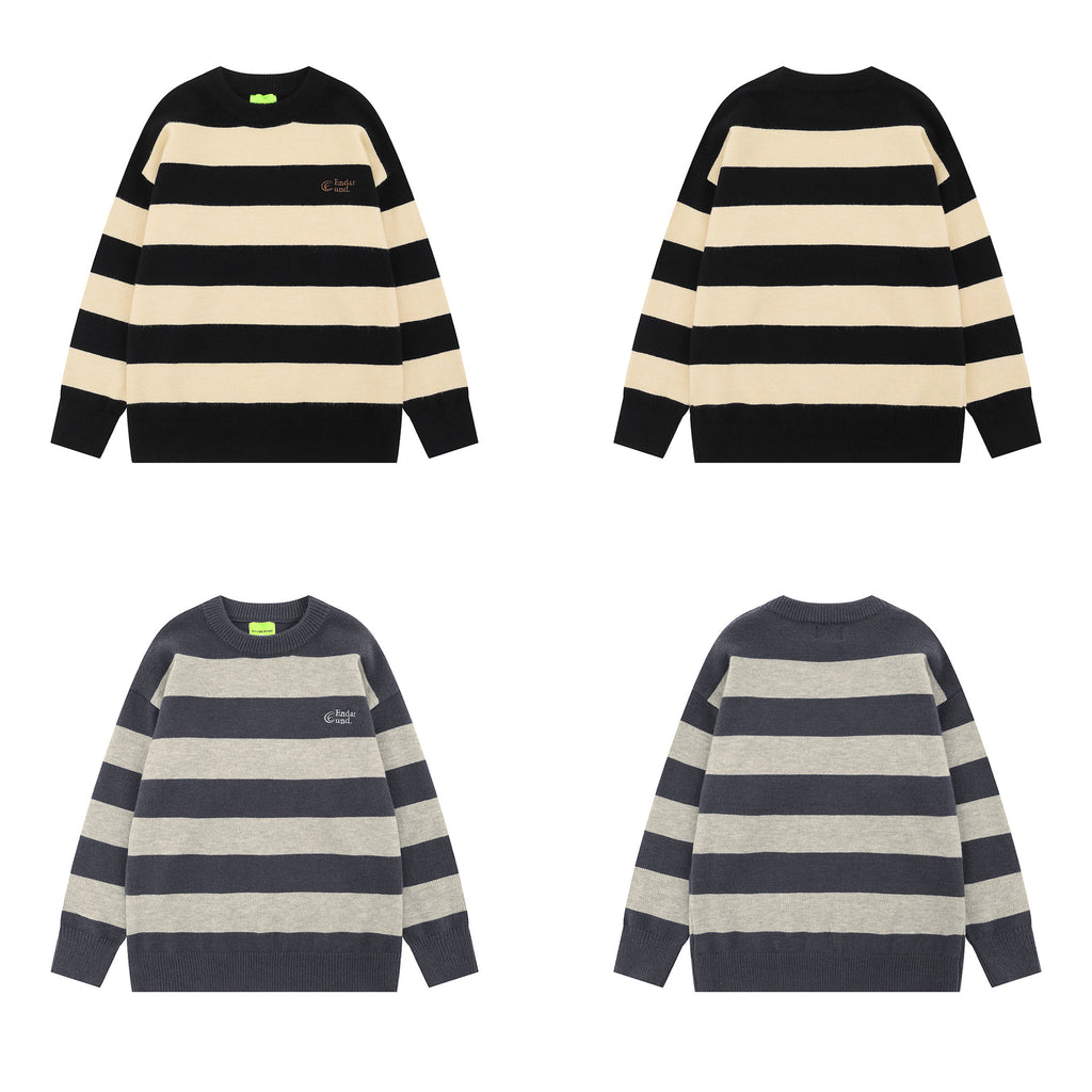 Striped design sweater