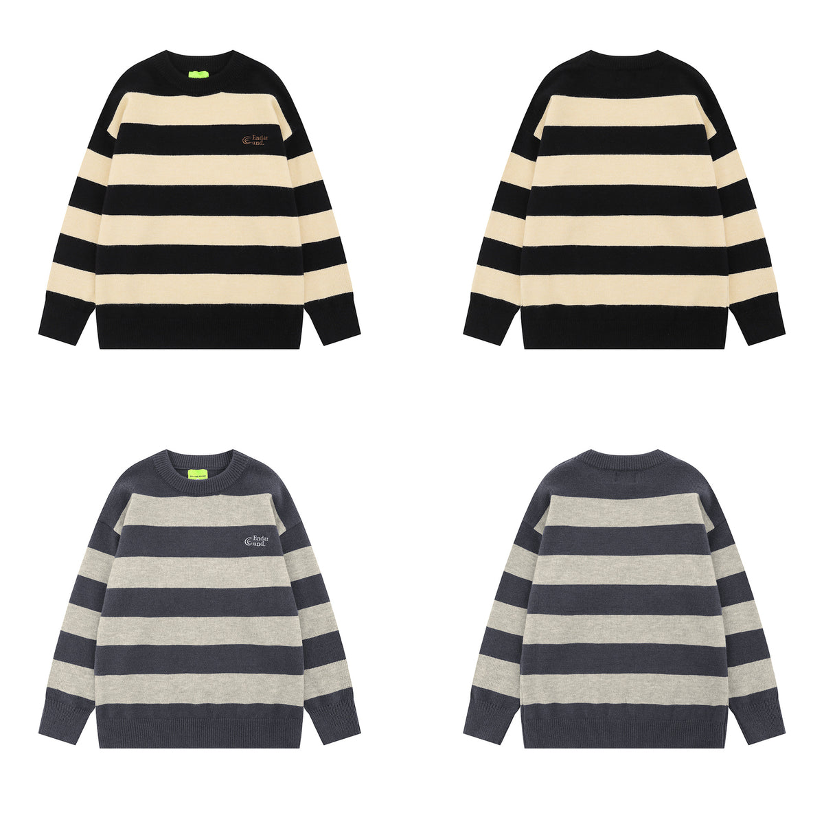 Striped design sweater