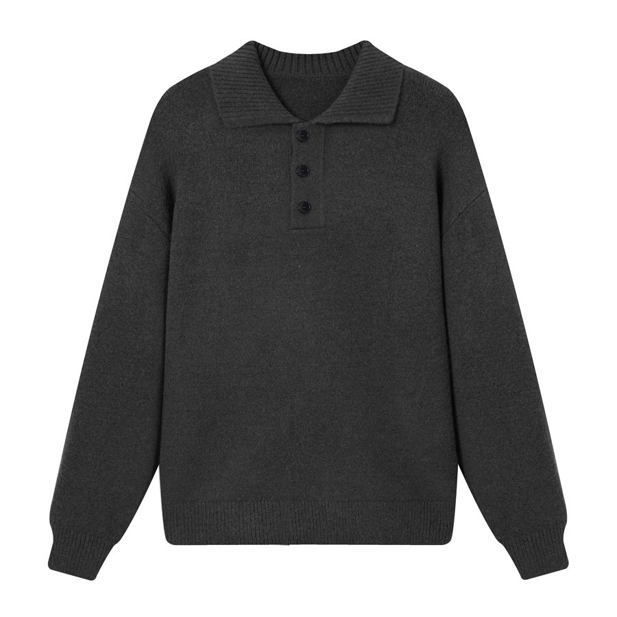 Collar loose long sleeved sweater