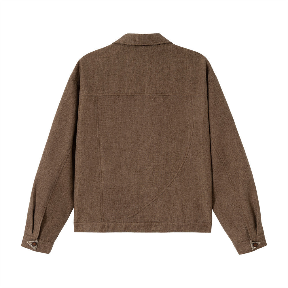 Loose workwear lapel jacket