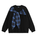Plaid shawl scarf sweater