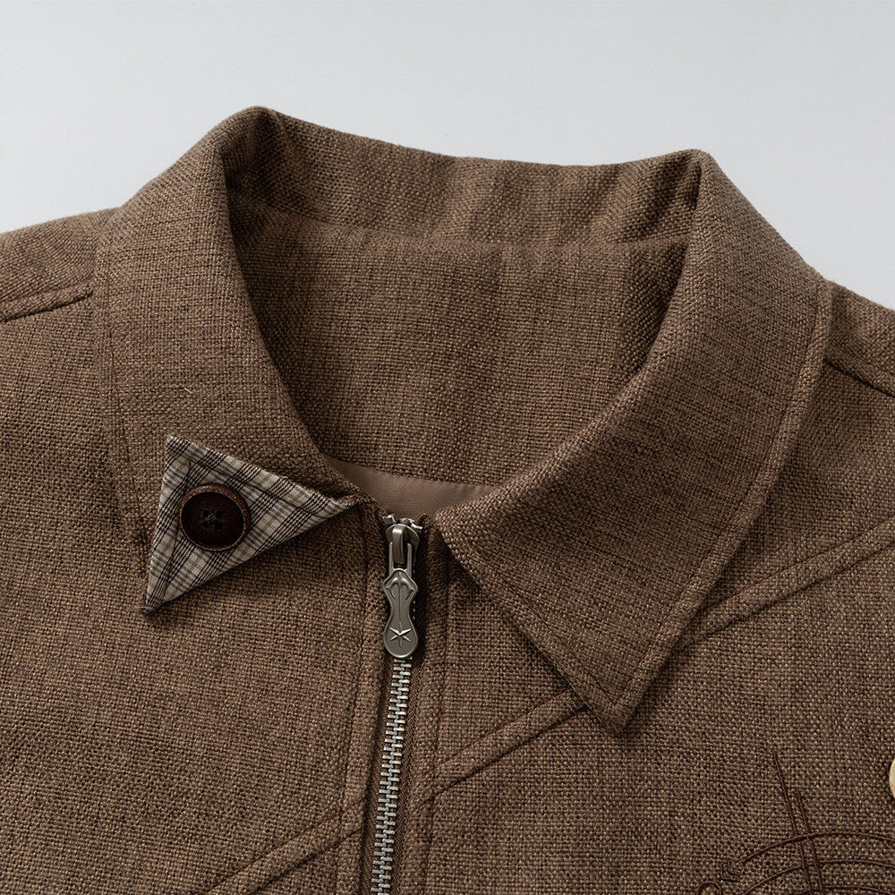 Loose workwear lapel jacket
