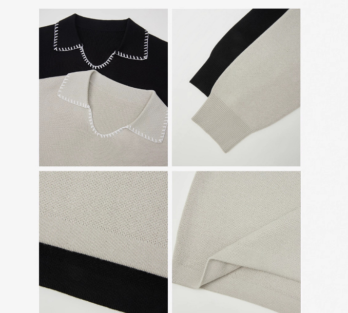 Men's collar sweater