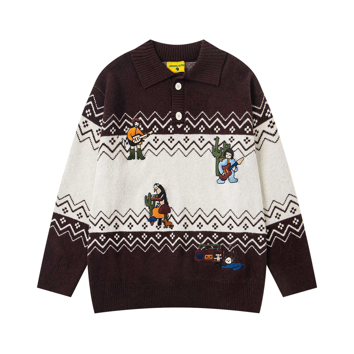 Heavy Industry Jacquard Design Sweater