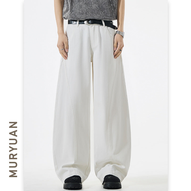 White Knife-Edge Jeans for Men and Women