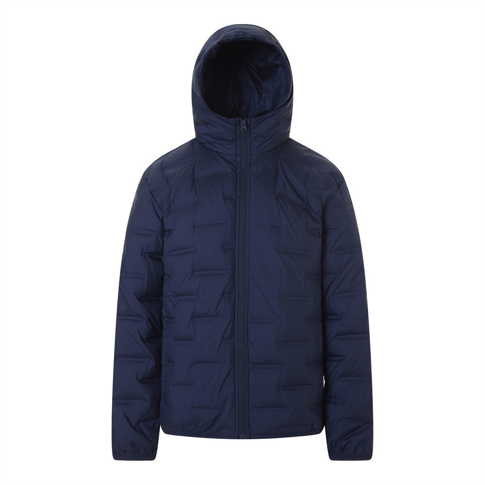 Hooded high necked jacket