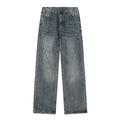 Vibe Style Fold Design Jeans Men Slimming Loose Straight