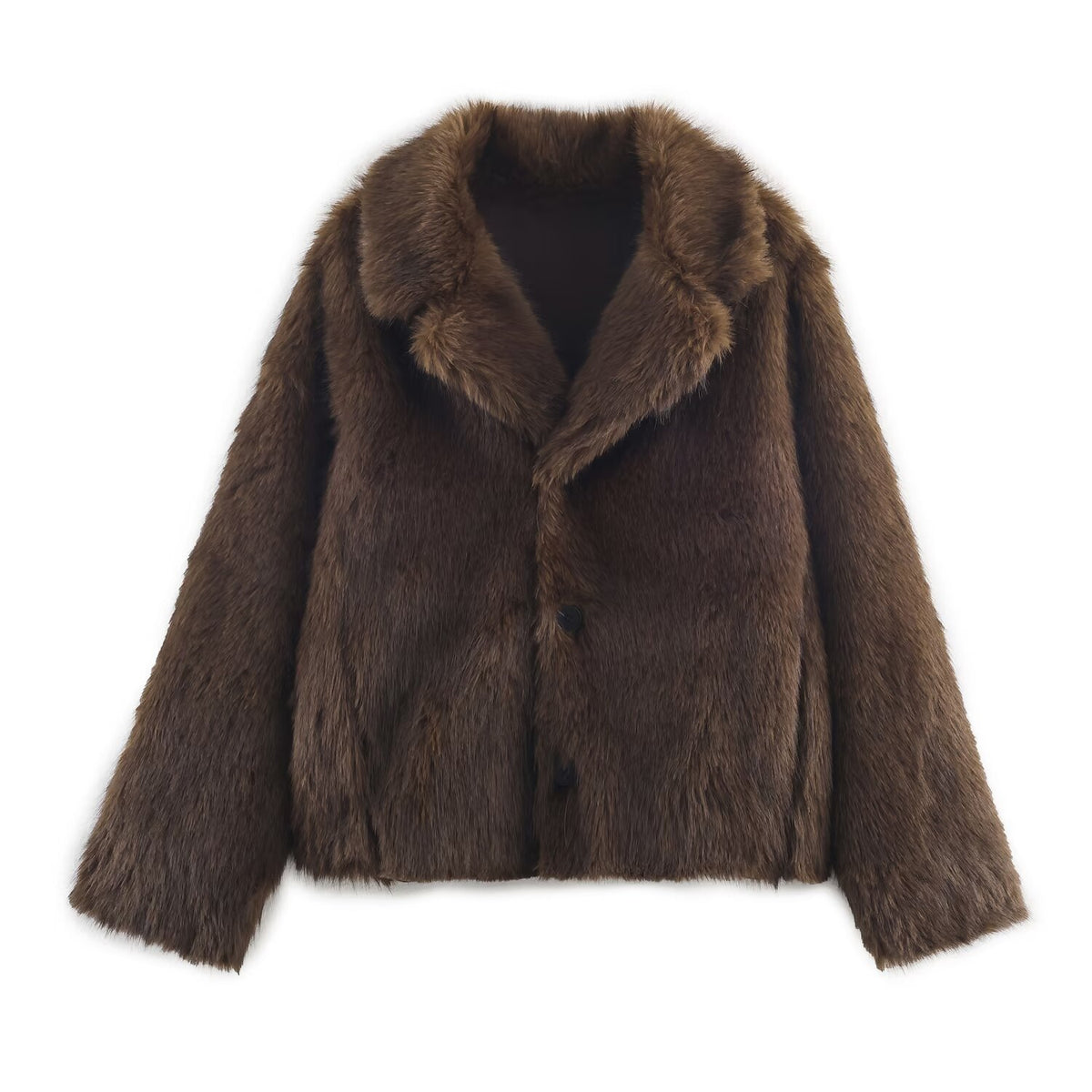 Double sided faux fur effect jacket jacket