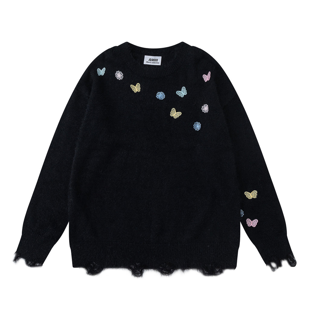 Butterfly Flower Decorative Sweater