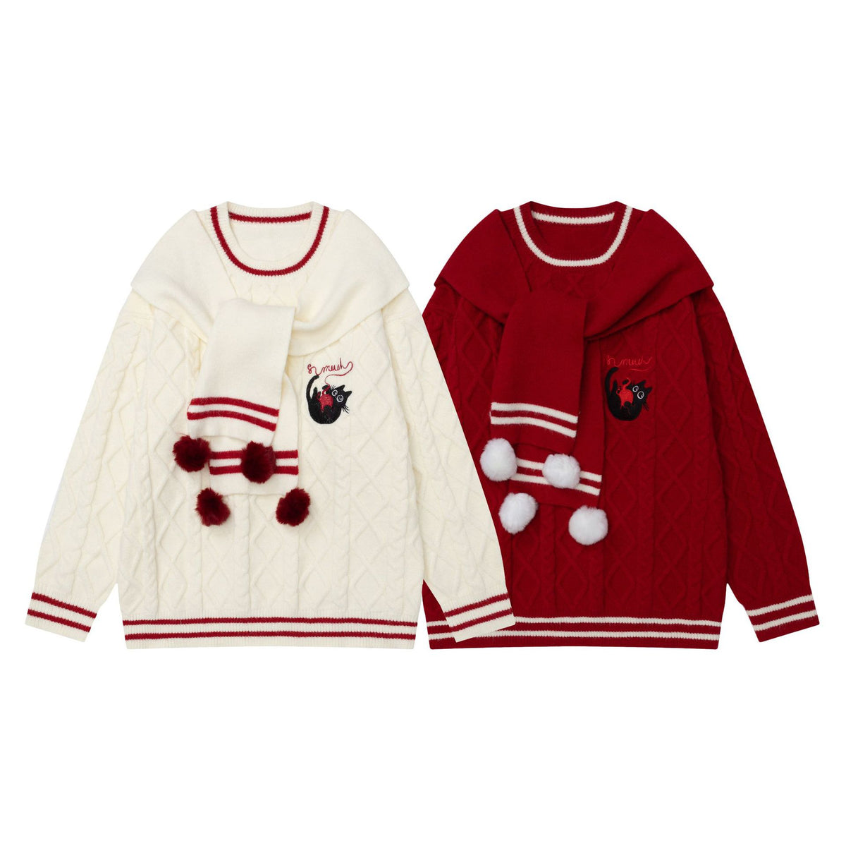 Woolen ball shawl scarf sweater