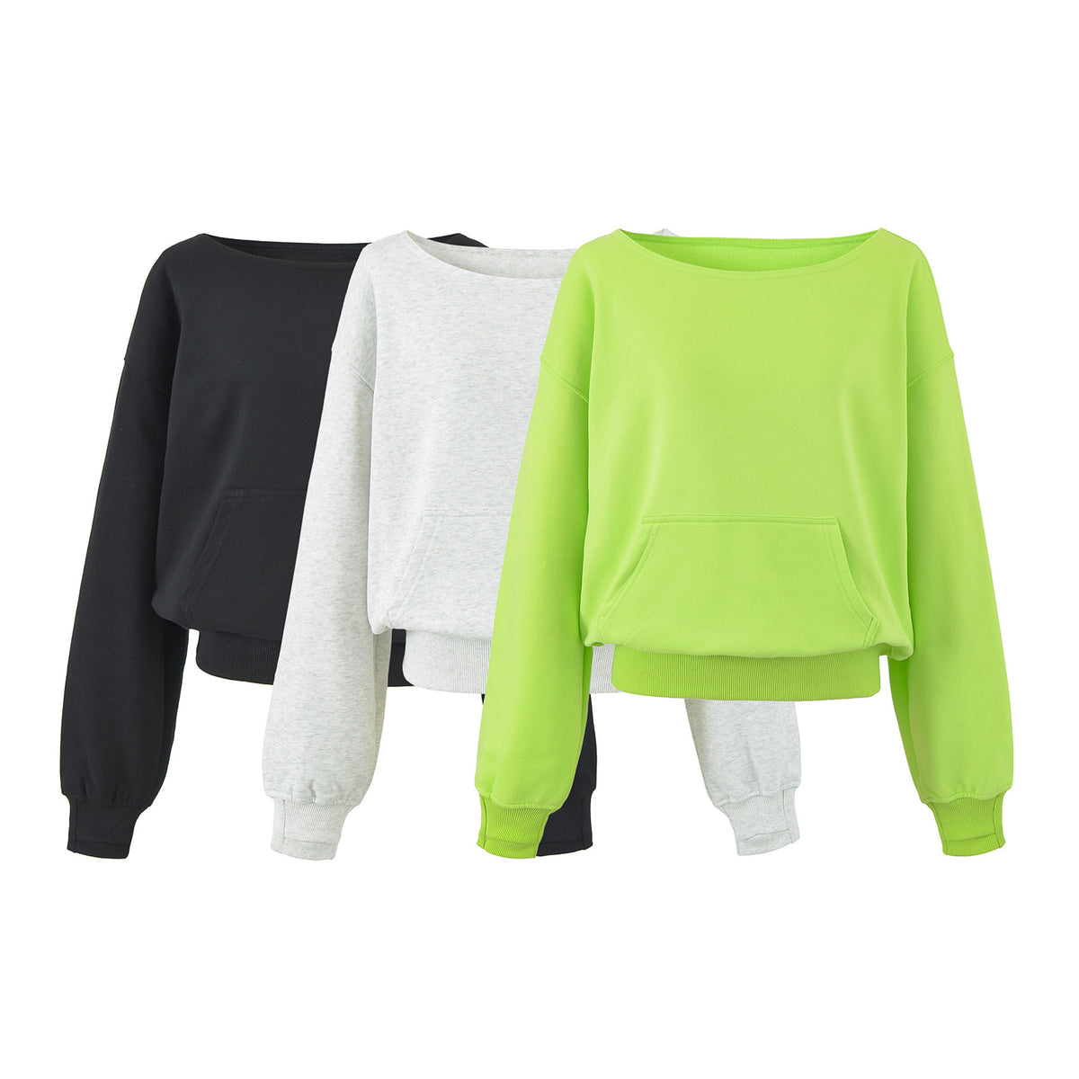 Casual Long Sleeve Off-Shoulder Sweatshirt