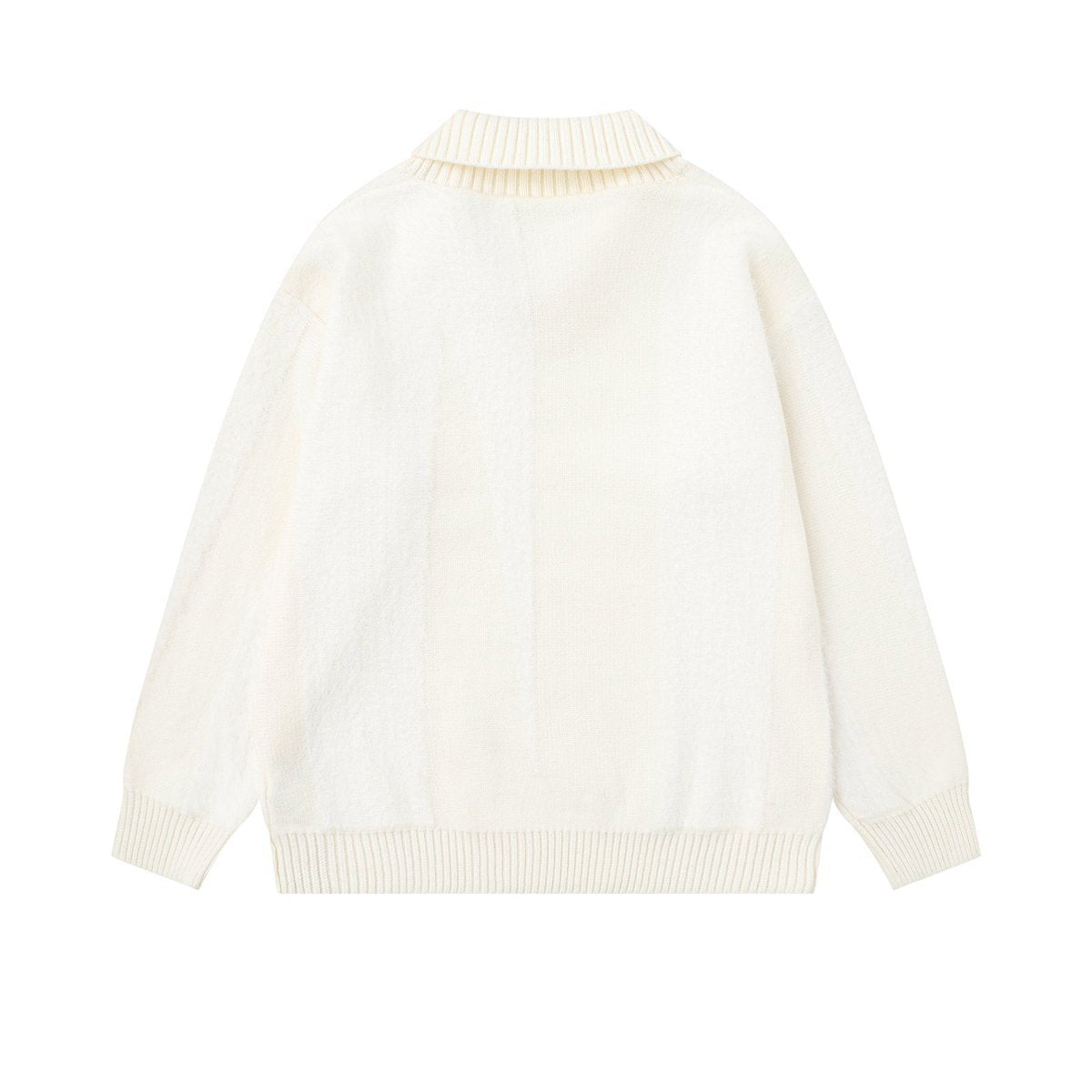 Simple collar solid color sweater