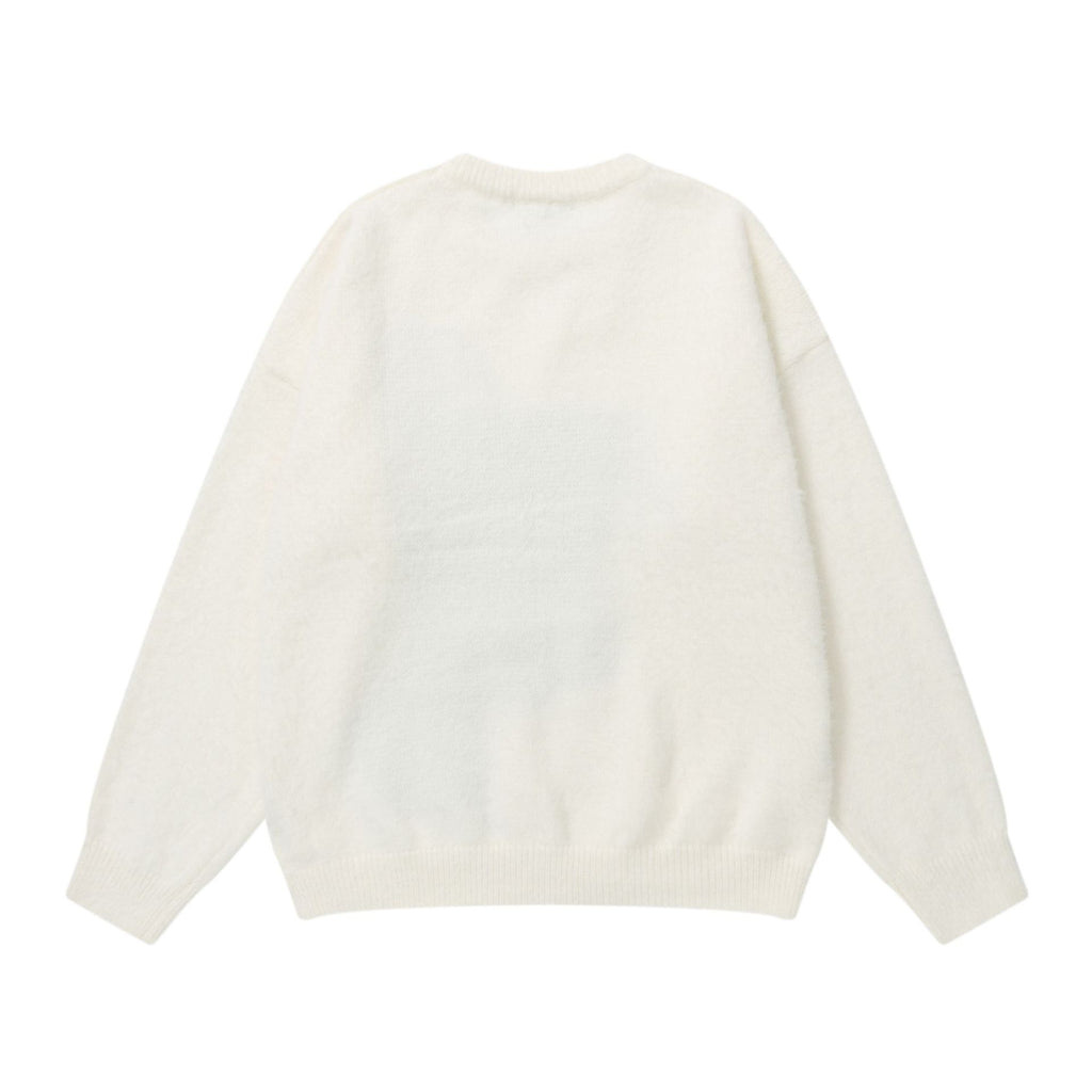 Colorful cat jacquard sweater