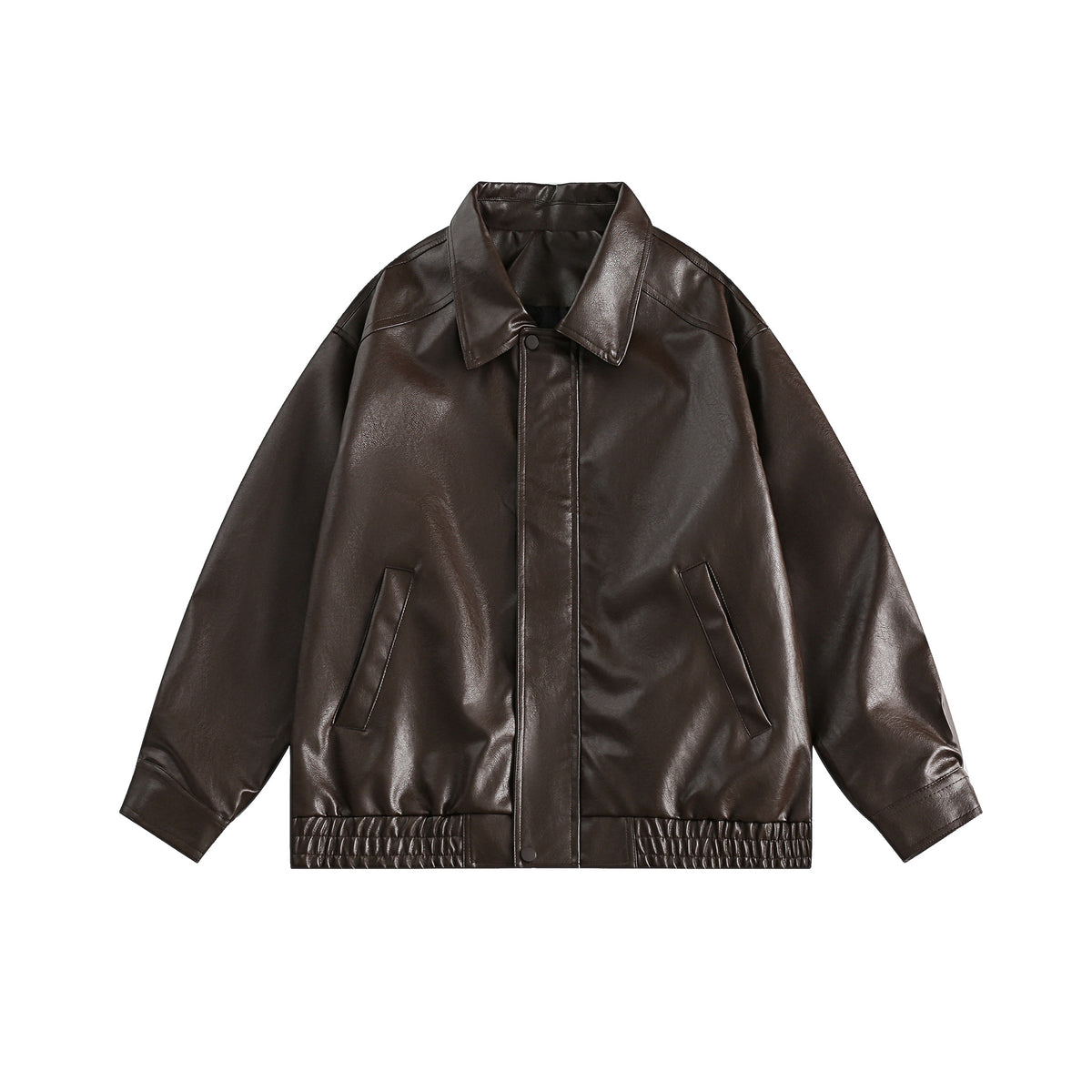 PU leather jacket loose jacket