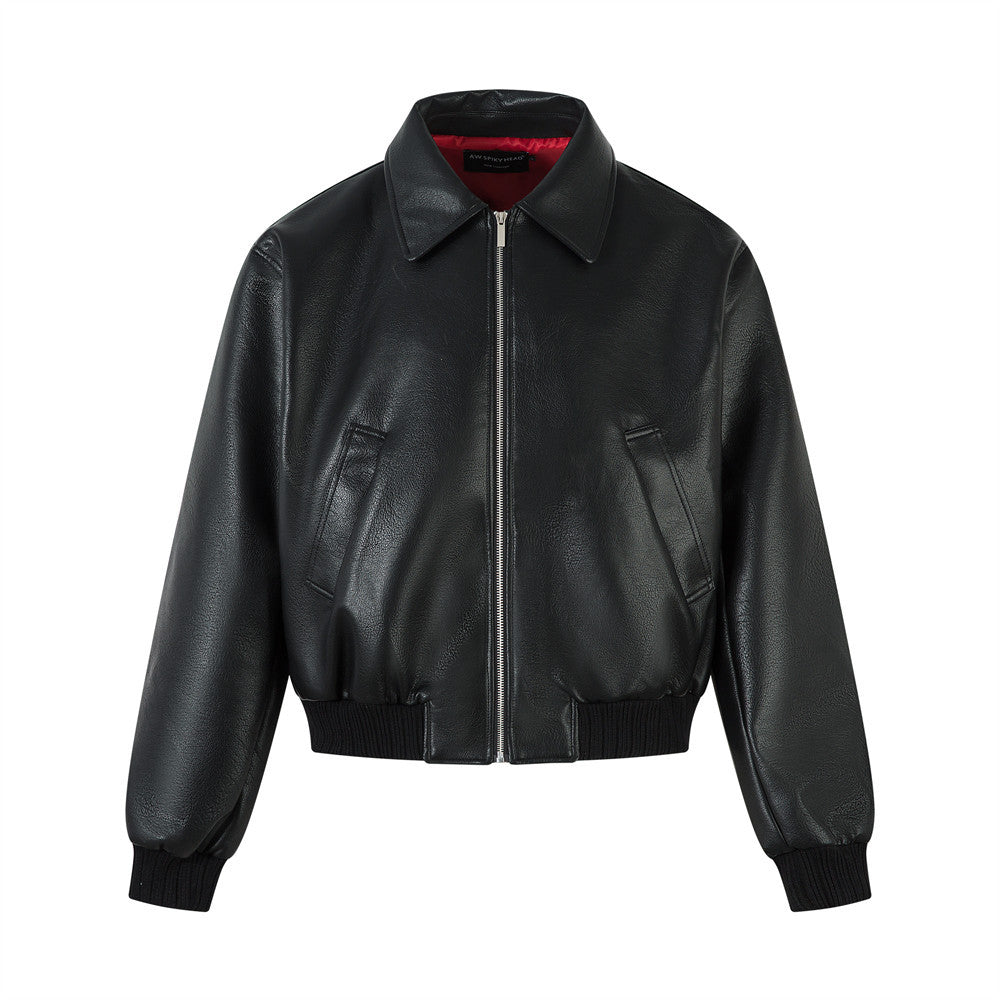 PU leather jacket