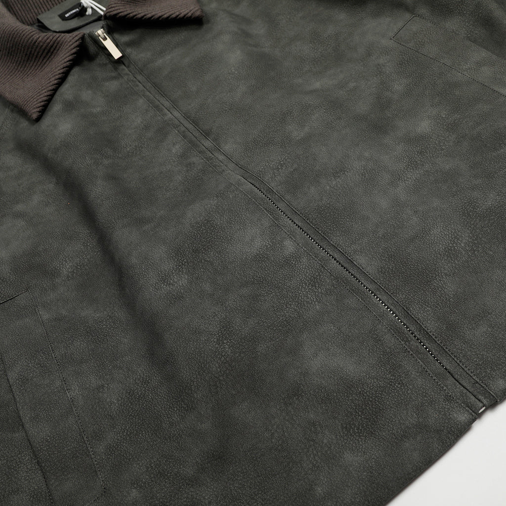 Retro structure niche PU leather jacket motorcycle jacket short jacket