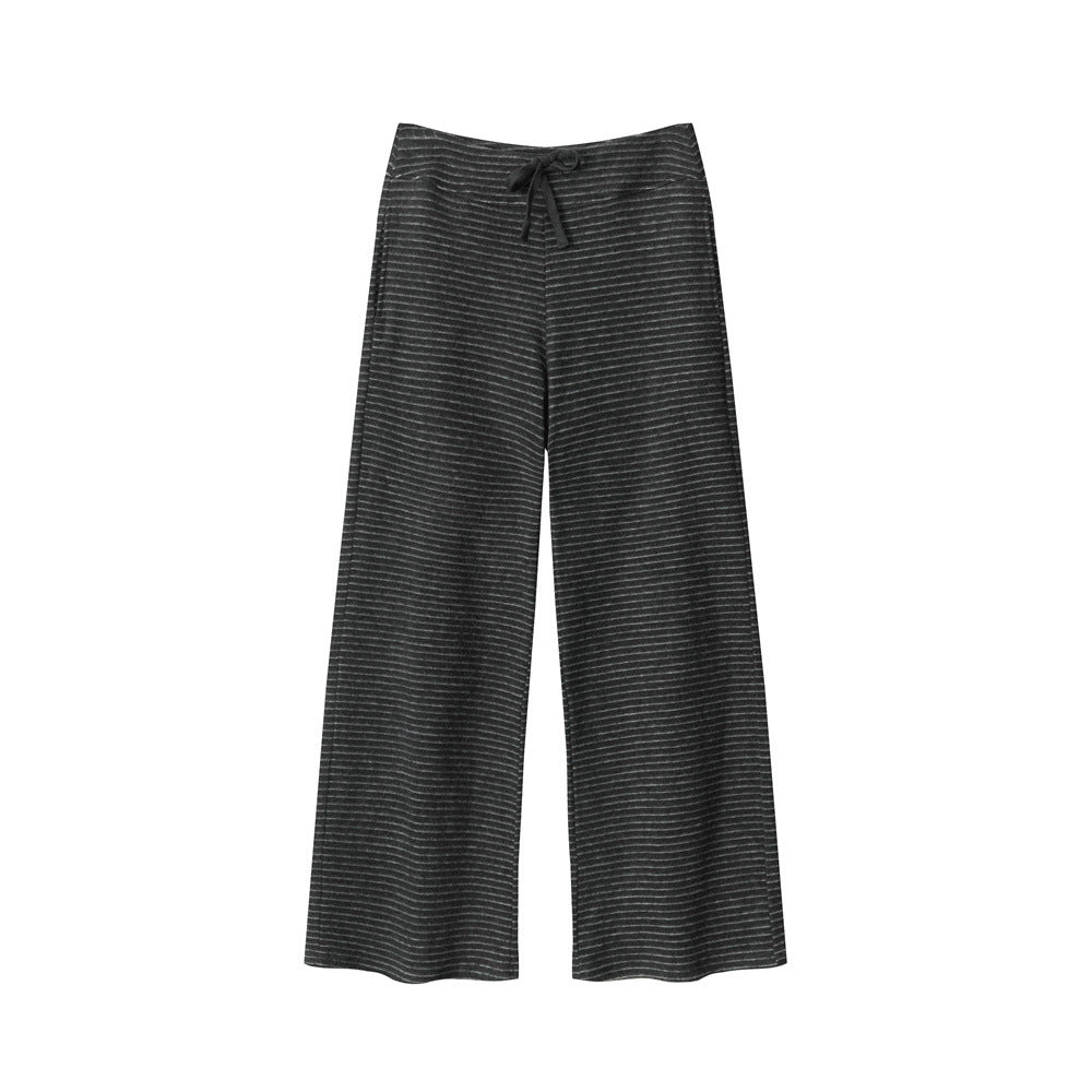 Loose Straight-Leg Casual Pants Women Winter Warm Fleece Lined Pants