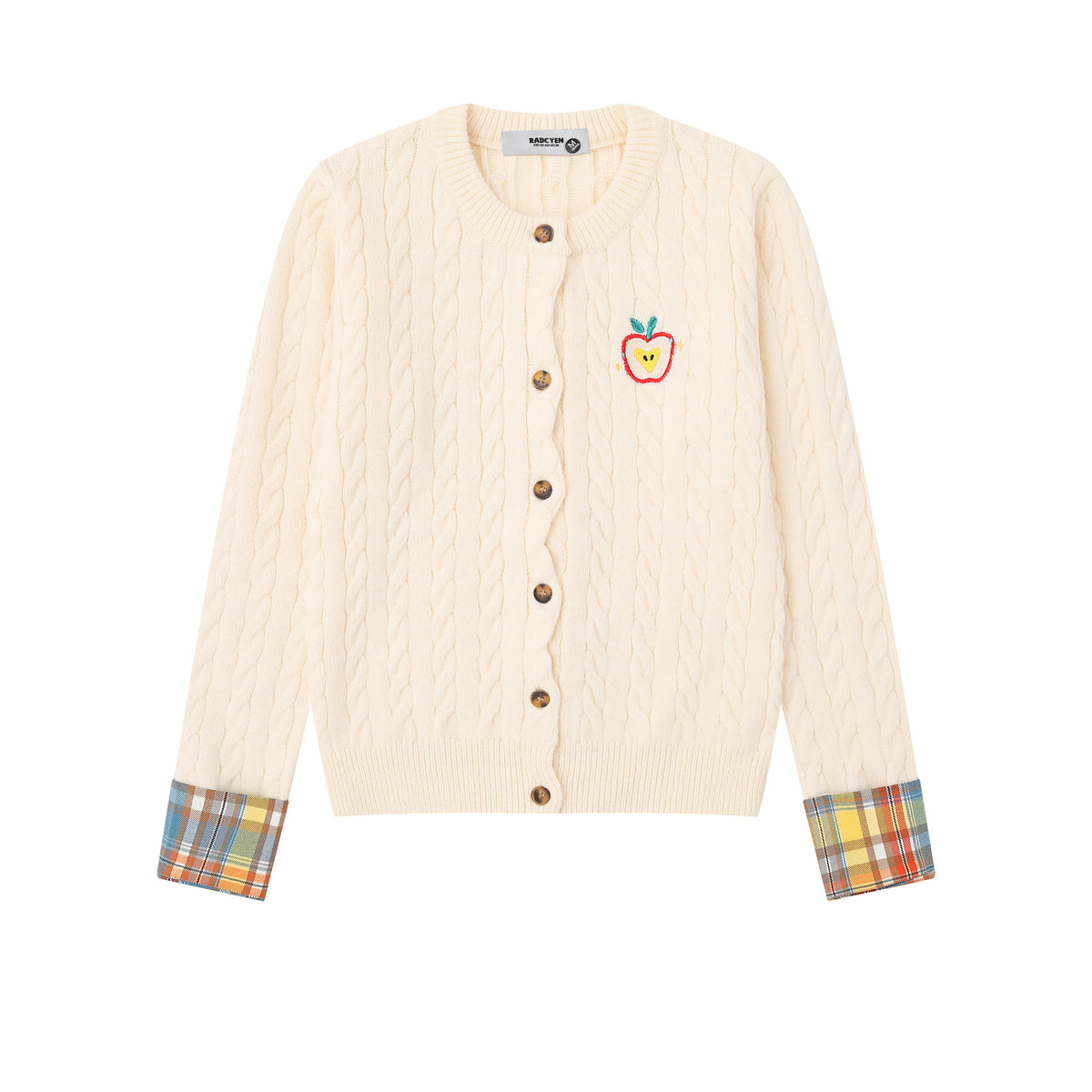 Apple embroidery design jacket
