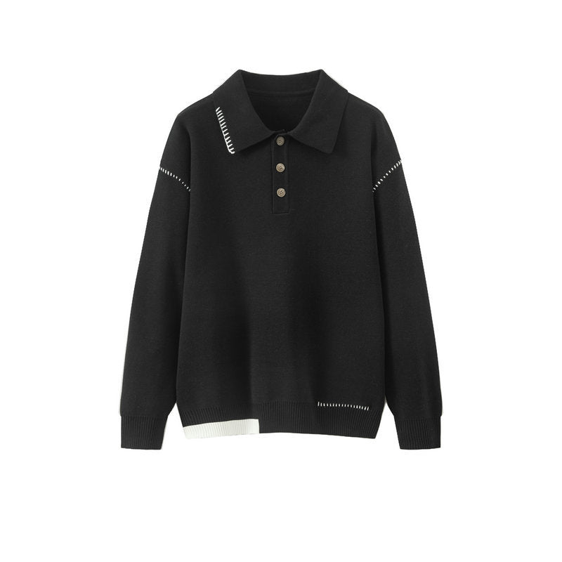 Polo sweater with a collar