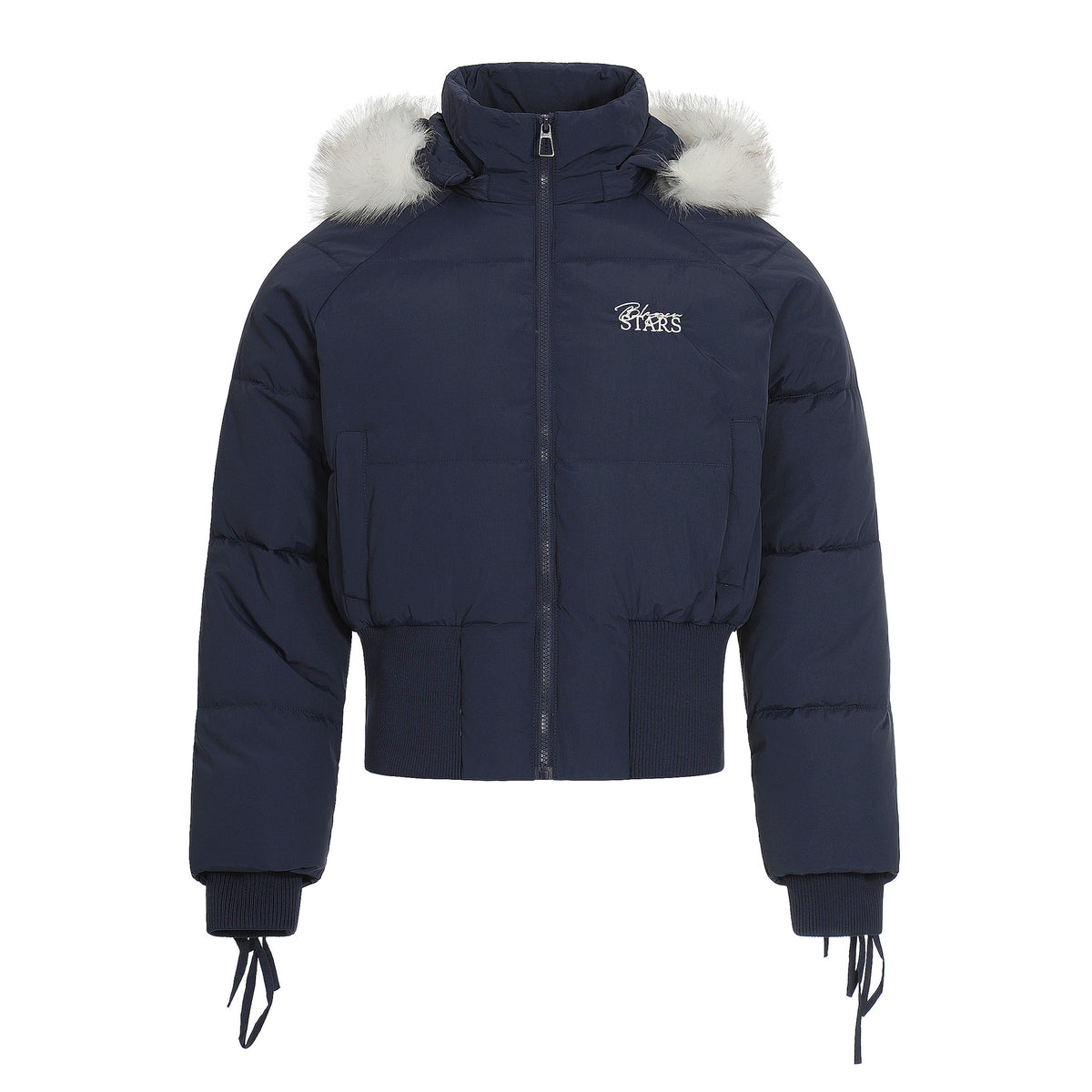 Wool collar jacket short cotton jacket