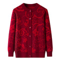 Round neck cardigan sweater