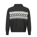 Diamond grid contrasting jacquard sweater