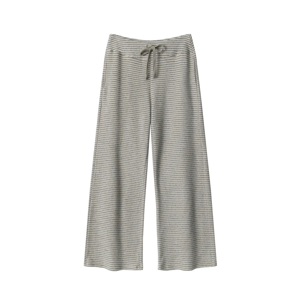 Loose Straight-Leg Casual Pants Women Winter Warm Fleece Lined Pants