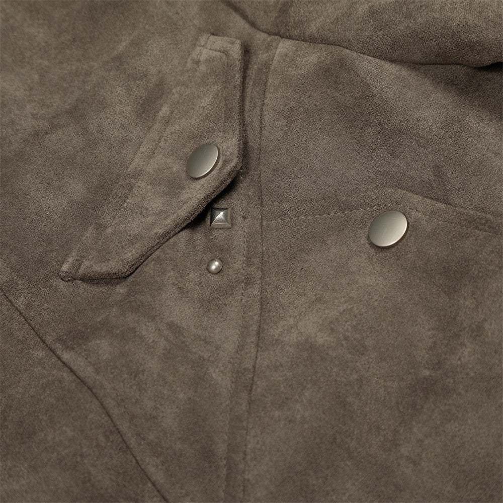 Slant zipper lapel jacket
