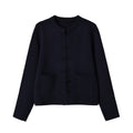 Loose round neck long sleeved sweater