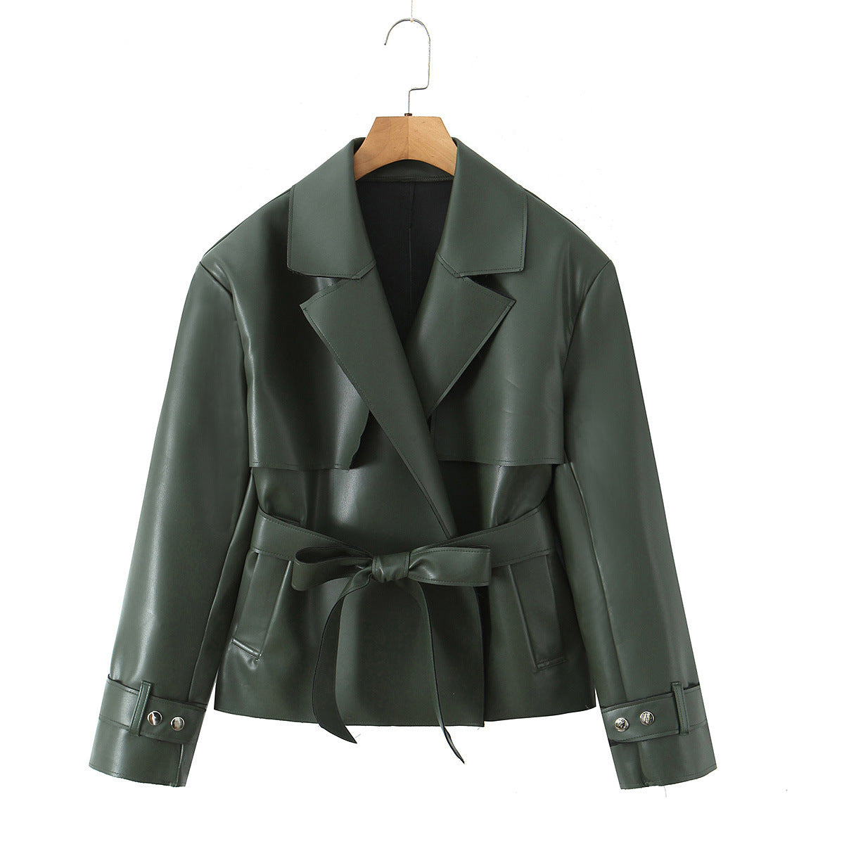 PU leather short jacket and leather jacket
