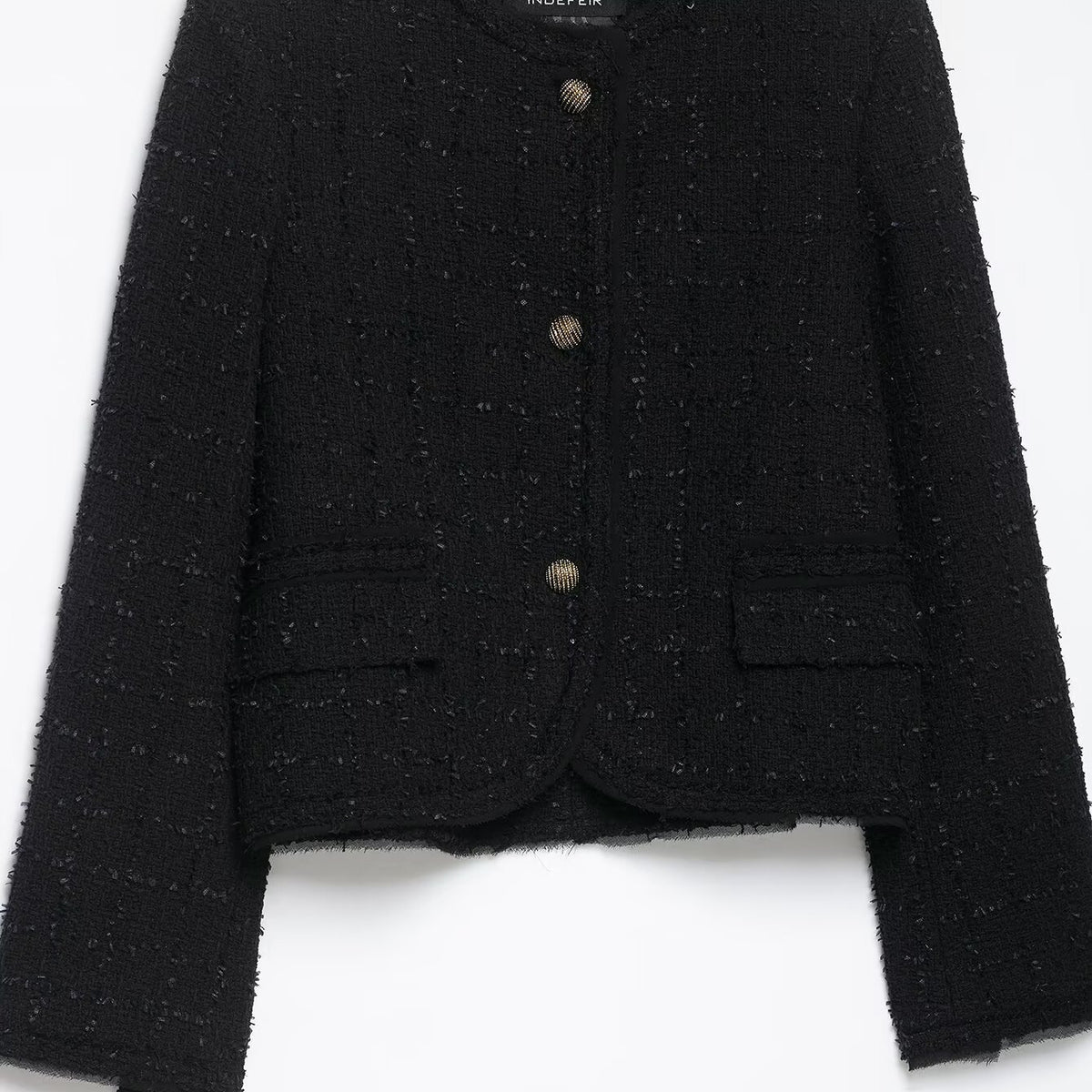 Solid color button jacket