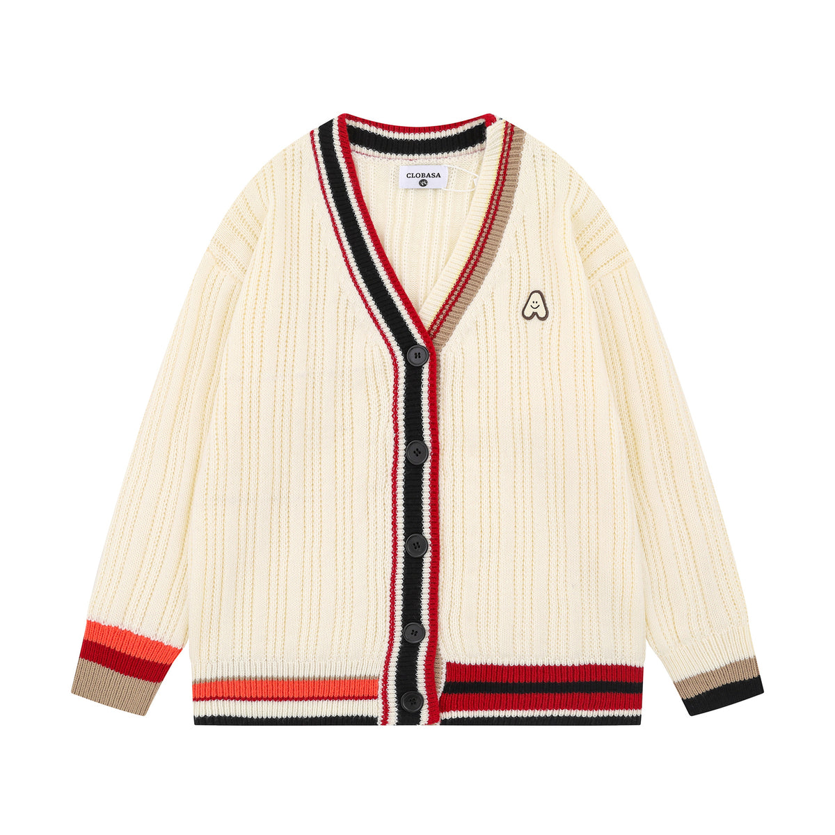 Minimally contrasting cardigan jacket