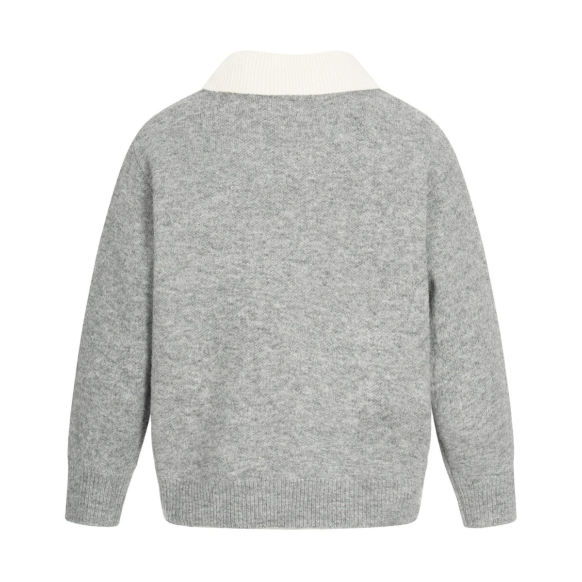 Casual Two-Piece Turn-Down Collar Commuter High-Quality Loose Knit Sweater