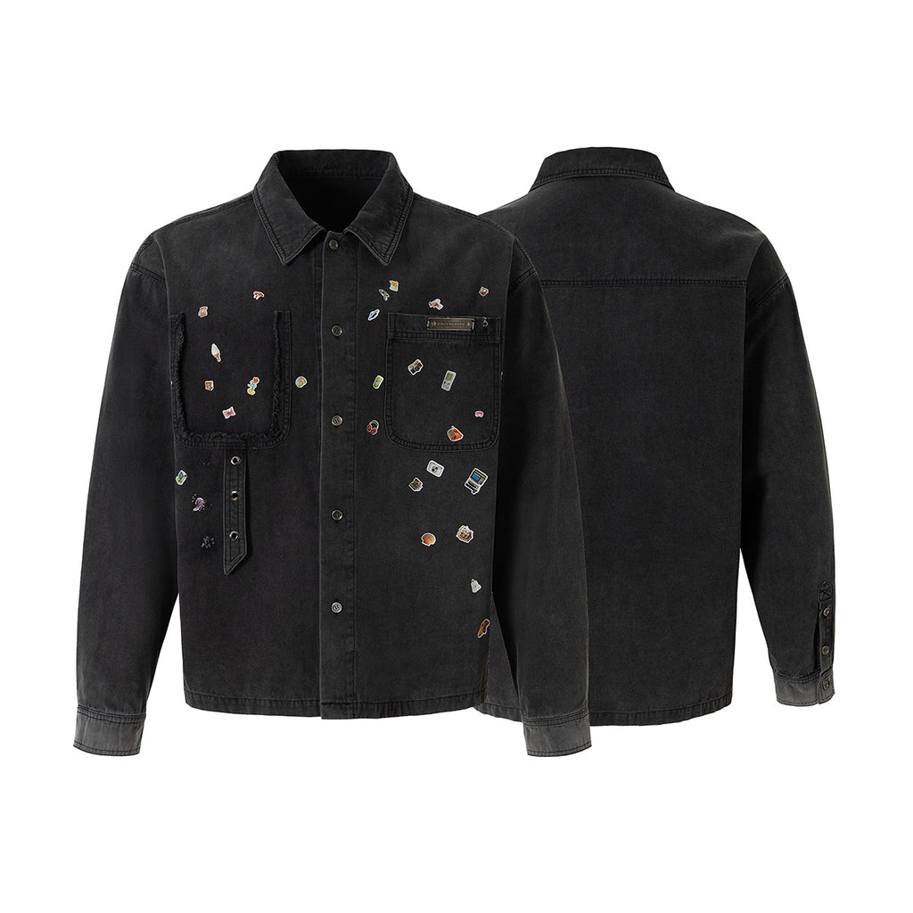 Washed denim jacket jacket