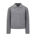 Casual Long Sleeve Polo Collar Pullover Knit Sweater for Men