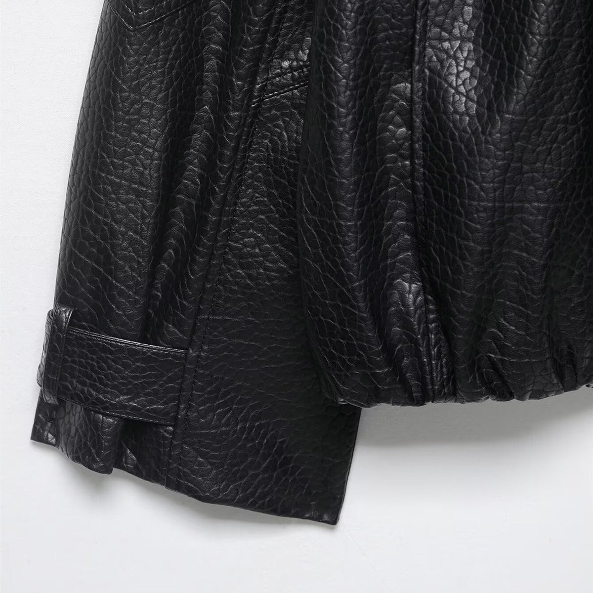 Street pilot jacket with fur collar jacket